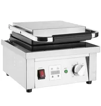 Buffalo Wafelijzer | Enkel | Belgische Wafels (165x100mm) | 60°C/300°C | 1.6kW (230V) | Timer | 325x400x245(h)mm