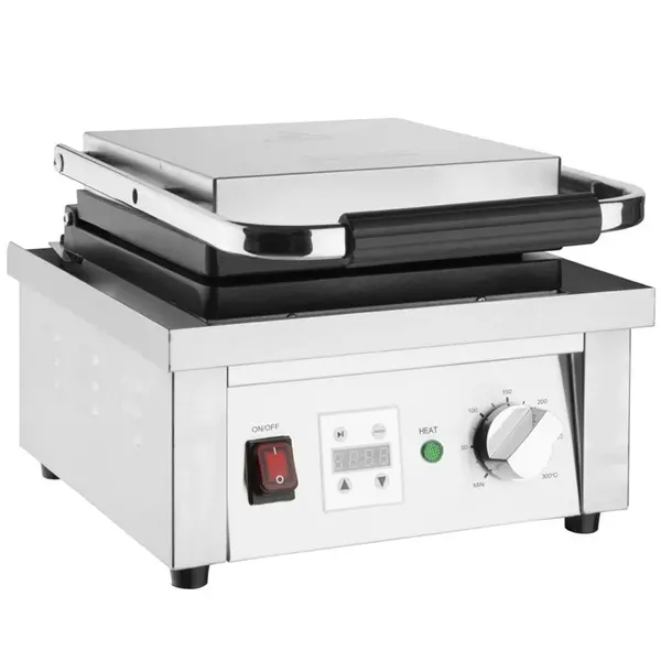 Wafelijzer | Enkel | Belgische Wafels (165x100mm) | 60°C/300°C | 1.6kW (230V) | Timer | 325x400x245(h)mm