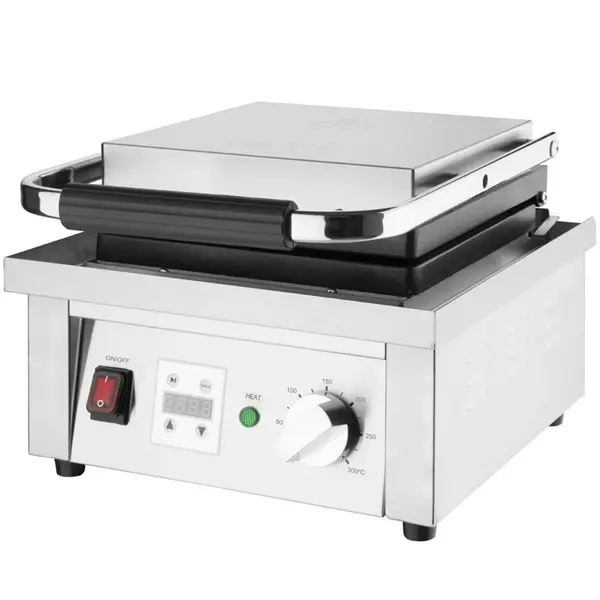 Wafelijzer | Enkel | Belgische Wafels (165x100mm) | 60°C/300°C | 1.6kW (230V) | Timer | 325x400x245(h)mm