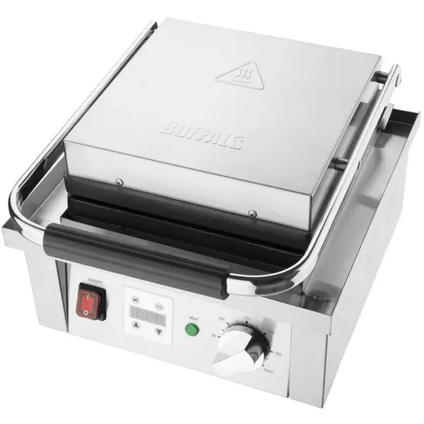 Wafelijzer | Enkel | Belgische Wafels (165x100mm) | 60°C/300°C | 1.6kW (230V) | Timer | 325x400x245(h)mm