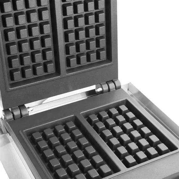 Wafelijzer | Enkel | Belgische Wafels (165x100mm) | 60°C/300°C | 1.6kW (230V) | Timer | 325x400x245(h)mm