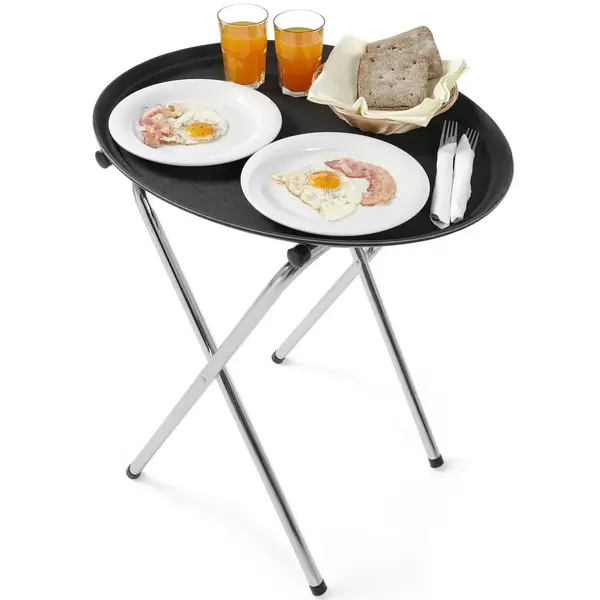 Dienbladstandaard | RVS | Antislip | Uitklapbaar | 520x410x800(h)mm