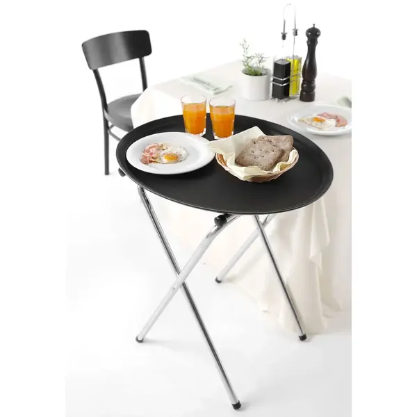 Dienbladstandaard | RVS | Antislip | Uitklapbaar | 520x410x800(h)mm