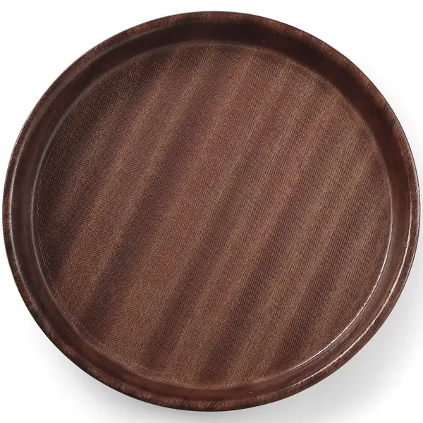 Dienblad | Laminaat | Houtlook | Antislip | Stapelbaar | Ø420x30(h)mm