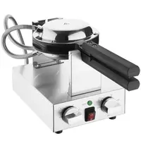 Buffalo Wafelijzer | Enkel | Bubble Wafels | 50°C/250°C | 1.4kW (230V) | Draaibaar | Timer | 275x540x225(h)mm 