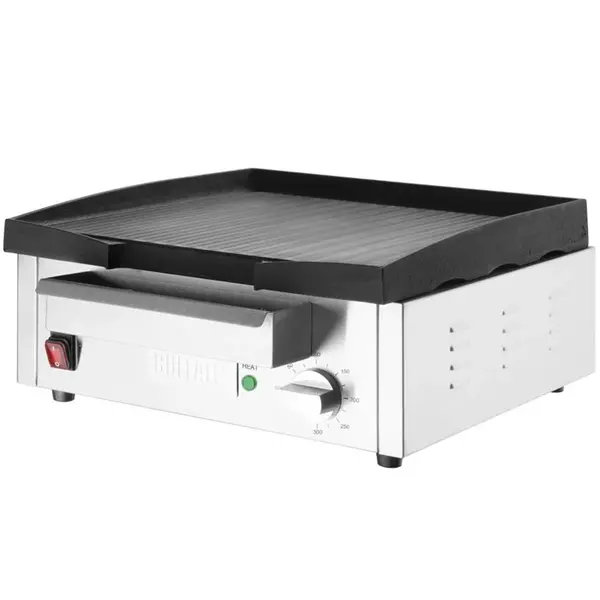 Bak-/Grillplaat | Elektrisch | Glad Oppervlak 385x280 (Gietijzer) | 50°C/300°C | 1.8kW (230V) | 430x320x203(h)mm