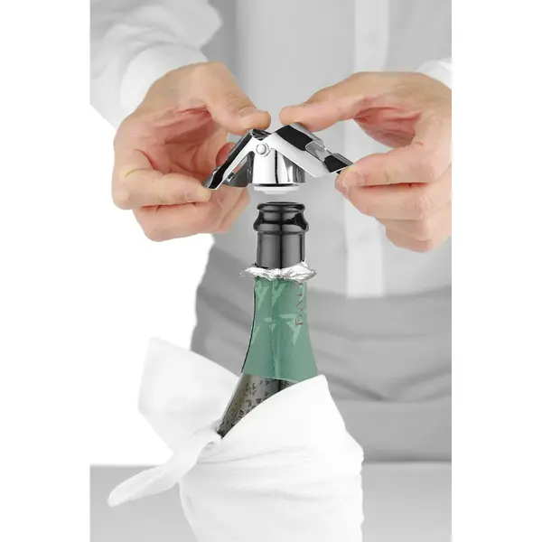 Champagnestopper | BarUp | RVS/Siliconen | 41x38x60(h)mm
