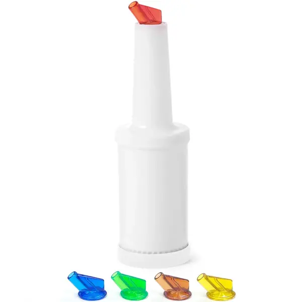 Bar Opslagfles | BarUp | Kunststof | Wit | 0.8L | Div. Kleuren Schenktuiten | Ø90x300(h)mm
