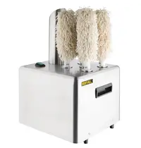 Buffalo Glazenpoleermachine | RVS | ≤330 Glazen/Uur | 5 Borstels | Warme Lucht | 300x330x510(h)mm 