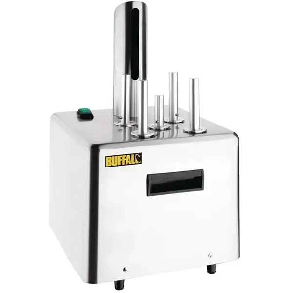 Glazenpoleermachine | RVS | ≤330 Glazen/Uur | 5 Borstels | Warme Lucht | 300x330x510(h)mm