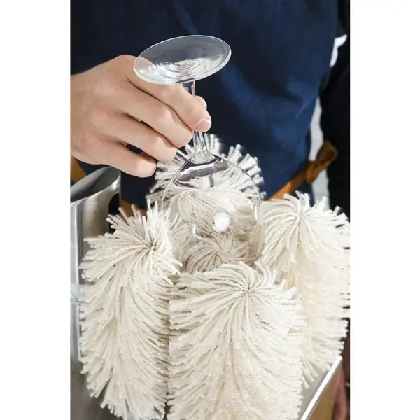 Glazenpoleermachine | RVS | ≤330 Glazen/Uur | 5 Borstels | Warme Lucht | 300x330x510(h)mm