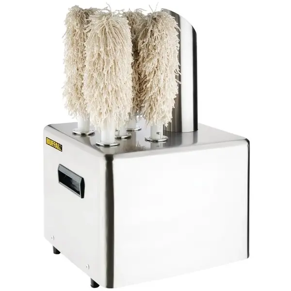 Glazenpoleermachine | RVS | ≤330 Glazen/Uur | 5 Borstels | Warme Lucht | 300x330x510(h)mm