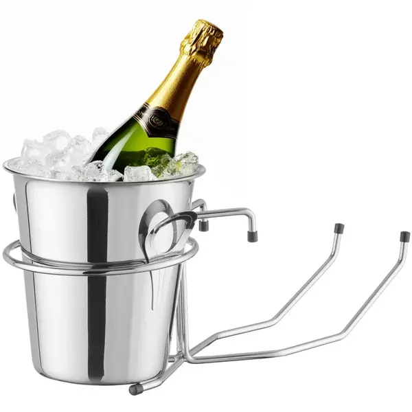 Wijnkoelerhouder | BarUp | Verchroomd | Ø195x510(h)mm