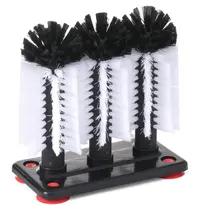 HENDI Glazenspoelborstel | BarUp | Kunststof | 3-delig | 190x100x180(h)mm 