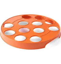 HENDI Bierglazenhouder | BarUp | Kunststof | Oranje | 12 Vakken | Ø315x35(h)mm 