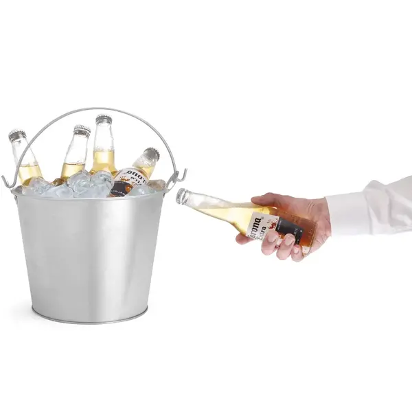 Bieremmer | Gegalvaniseerd Staal | Geïntegreerde flesopener | Per Stuk | Ø230x180(h)mm