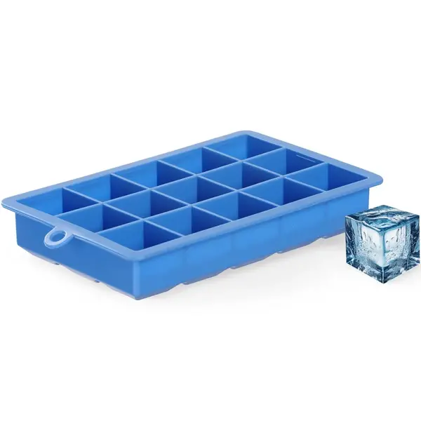 IJsblokjesvorm | BarUp | Siliconen | Blauw | 15 Kubusjes | 190x120x35(h)mm