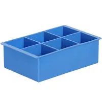 HENDI IJsblokjesvorm | BarUp | Siliconen | Blauw | 6 Kubus | 170x110x52(h)mm 