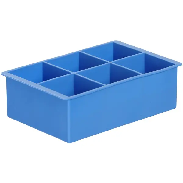 IJsblokjesvorm | BarUp | Siliconen | Blauw | 6 Kubus | 170x110x52(h)mm