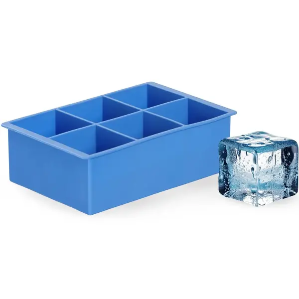 IJsblokjesvorm | BarUp | Siliconen | Blauw | 6 Kubus | 170x110x52(h)mm
