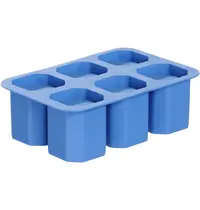 HENDI IJsblokjesvorm | BarUp | Siliconen | Blauw | 6 Shotglas-IJsblokjes | 125x190x60(h)mm 