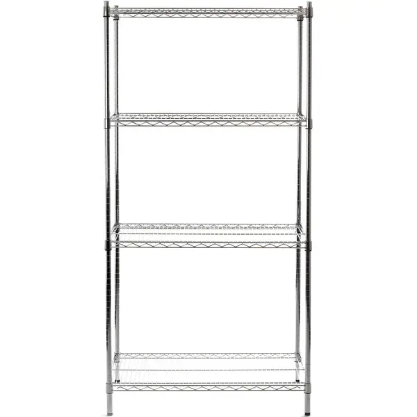 Opbergrek | Verchroomd | 4 Schappen (Verstelbaar) | Extra Stevig | 910x455x1830(h)mm