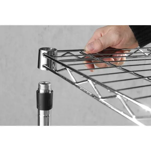 Opbergrek | Staal | Verchroomd | 5 Schappen (Verstelbaar) | Verstelbare Voeten | 910x455x1830(h)mm