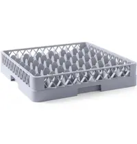 HENDI Vaatwaskorf | Kunststof | Glazen | 49 Vakken | 500x500x104(h)mm