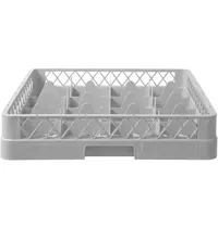 HENDI Vaatwaskorf | Kunststof | Glazen | 16 Vakken | 500x500x104(h)mm