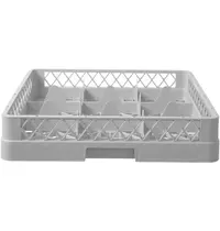 HENDI Vaatwaskorf | Kunststof | Glazen | 9 Vakken | 500x500x104(h)mm