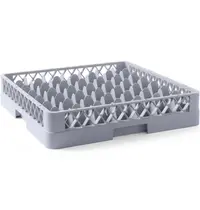 HENDI Vaatwaskorf | Kunststof | Glazen | 36 Vakken | 500x500x104(h)mm 