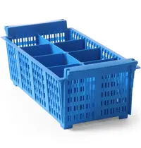 HENDI Bestekkorf | Kunststof | 8 Vakken | Handgreep | 425x205x150(h)mm