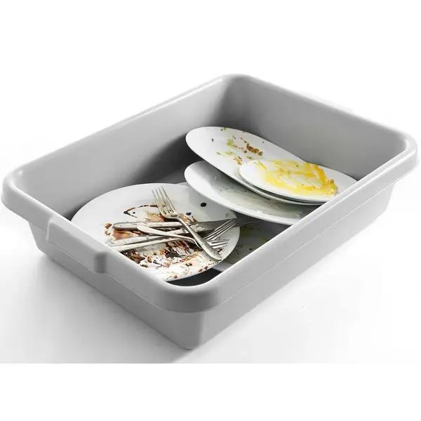 Afruimbak | Kunststof | Grijs | Handgrepen | 555x410x130(h)mm