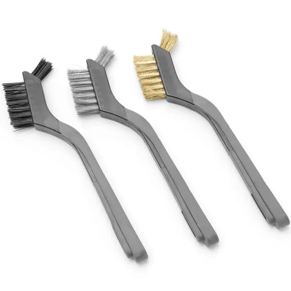 Grillborstels | RVS/Messing/Kunststof | Smal | 3 Stuks | 178mm