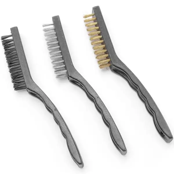 Grillborstels | RVS/Messing/Kunststof | Smal | 3 Stuks | 230mm