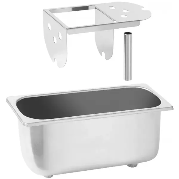 IJslepelspoelbak | RVS | Wateraansluiting | 270x111x115(h)mm