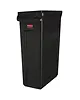Rubbermaid Afvalbak | SLIM JIM | Kunststof | Zwart | 87L | Open | Afvalscheiding | 558x279x762(h)mm 
