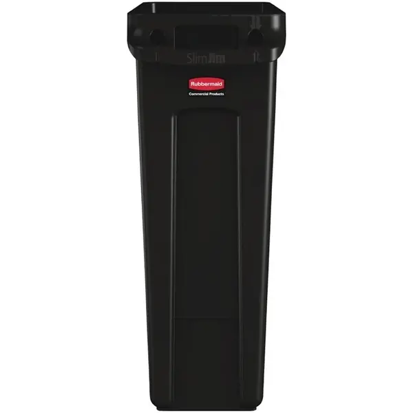 Afvalbak | SLIM JIM | Kunststof | Zwart | 87L | Open | Afvalscheiding | 558x279x762(h)mm