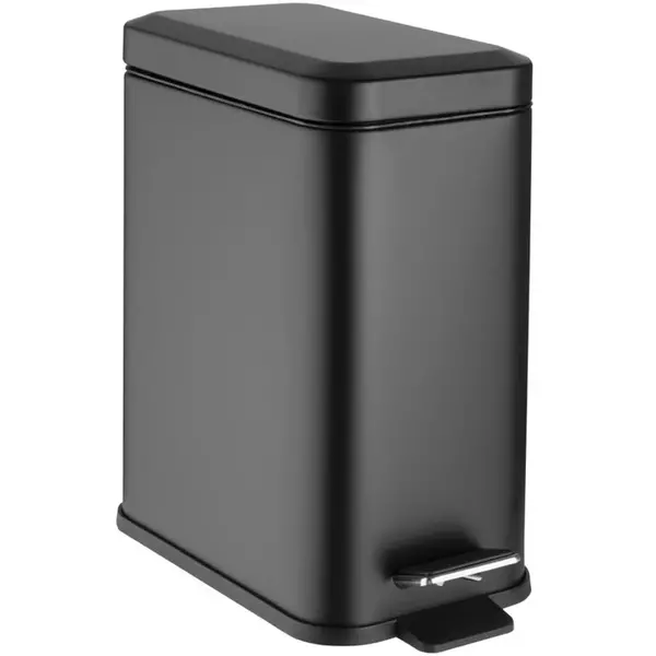 Pedaalemmer | Staal | Zwart | 5L | Klapdeksel | 285x160x315(h)mm