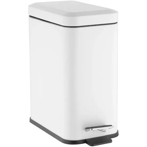 Pedaalemmer | Staal | Wit | 5L | Klapdeksel | 285x160x315(h)mm