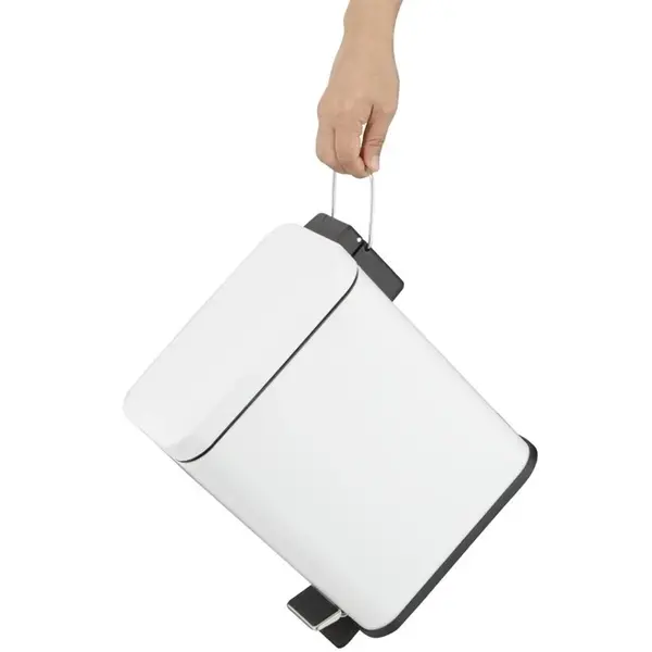 Pedaalemmer | Staal | Wit | 5L | Klapdeksel | 285x160x315(h)mm