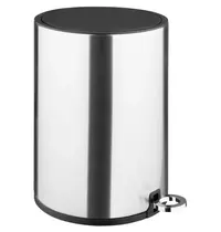 Jantex Pedaalemmer | Staal | Geborsteld | 6L | Klapdeksel | Anti Fingerprint | Ø235x320(h)mm