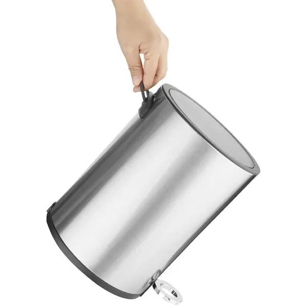 Pedaalemmer | Staal | Geborsteld | 6L | Klapdeksel | Anti Fingerprint | Ø235x320(h)mm