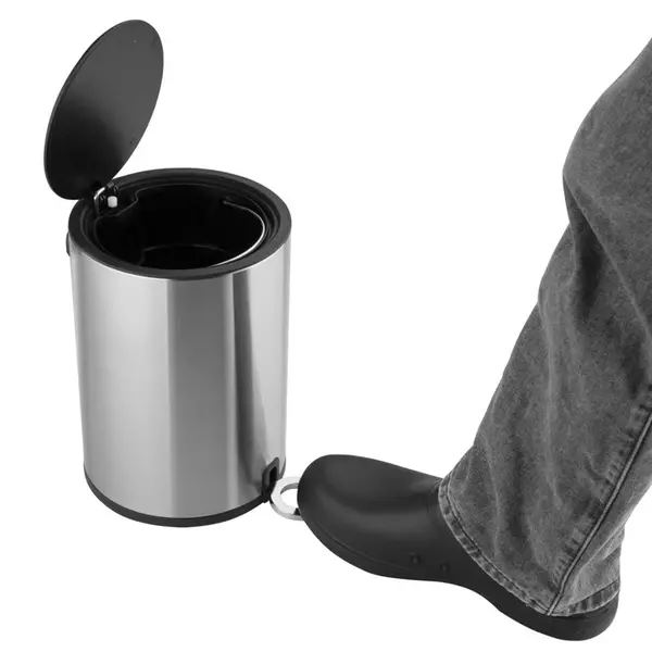 Pedaalemmer | Staal | Geborsteld | 6L | Klapdeksel | Anti Fingerprint | Ø235x320(h)mm