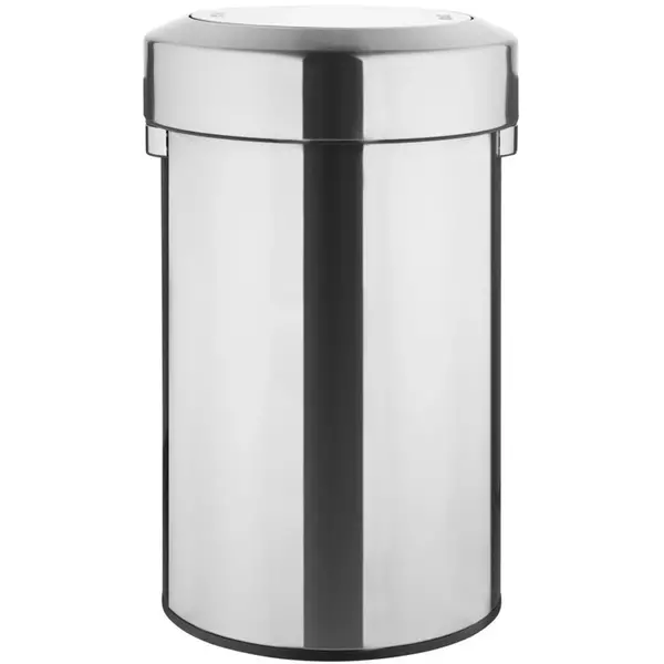 Afvalbak | Staal | Geborsteld | 70L | Tuimeldeksel | Anti Fingerprint | Ø445x695(h)mm