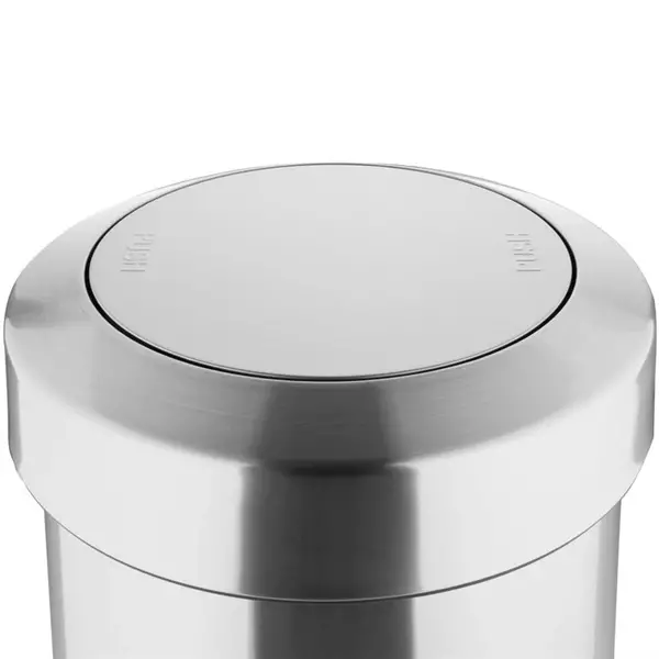 Afvalbak | Staal | Geborsteld | 70L | Tuimeldeksel | Anti Fingerprint | Ø445x695(h)mm