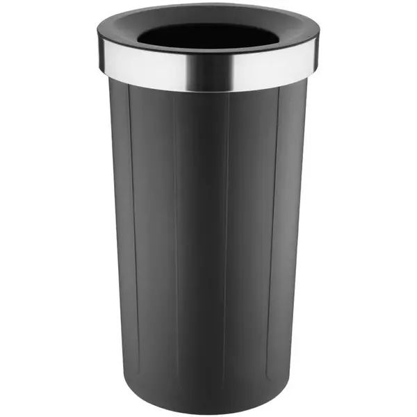 Afvalbak | Kunststof | Zwart | 60L | Open | Anti Fingerprint