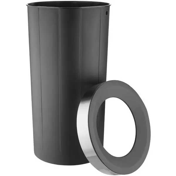 Afvalbak | Kunststof | Zwart | 60L | Open | Anti Fingerprint