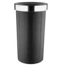 Bolero Afvalbak | Kunststof | Zwart | 60L | Open | Anti Fingerprint
