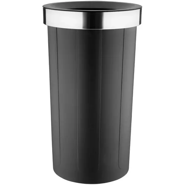 Afvalbak | Kunststof | Zwart | 60L | Open | Anti Fingerprint